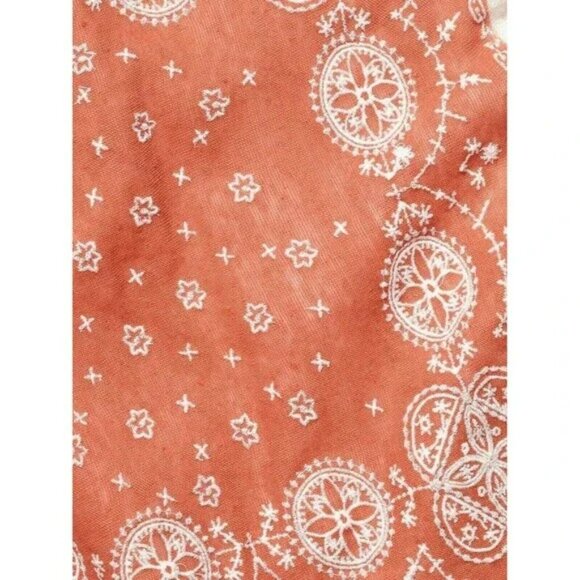 Free People Scarf OR Neck Kerchief Heirloom Embroidered Bandana NWT & FP BAG - Picture 3 of 10